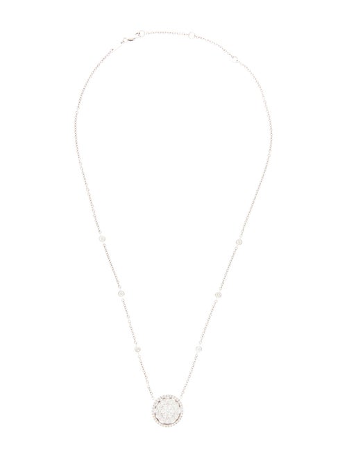 Necklace 14K 1.92ctw Diamond Disc Pendant Necklace