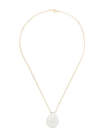 Necklace 14K Prasiolite Pendant Necklace