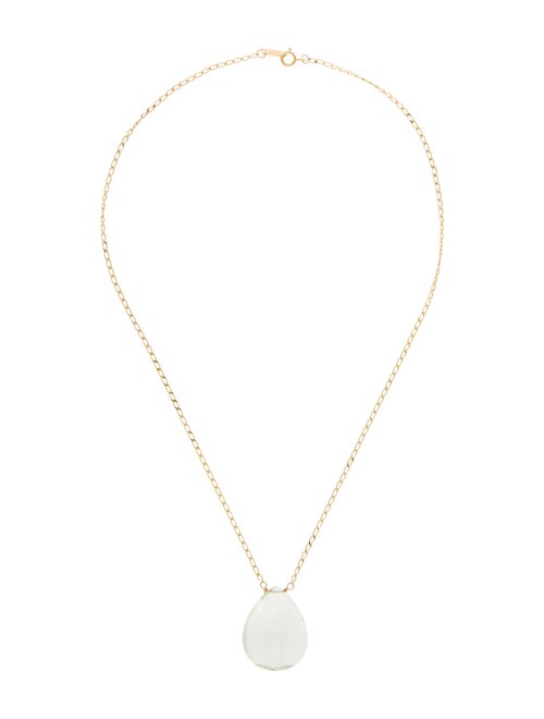 Necklace 14K Prasiolite Pendant Necklace