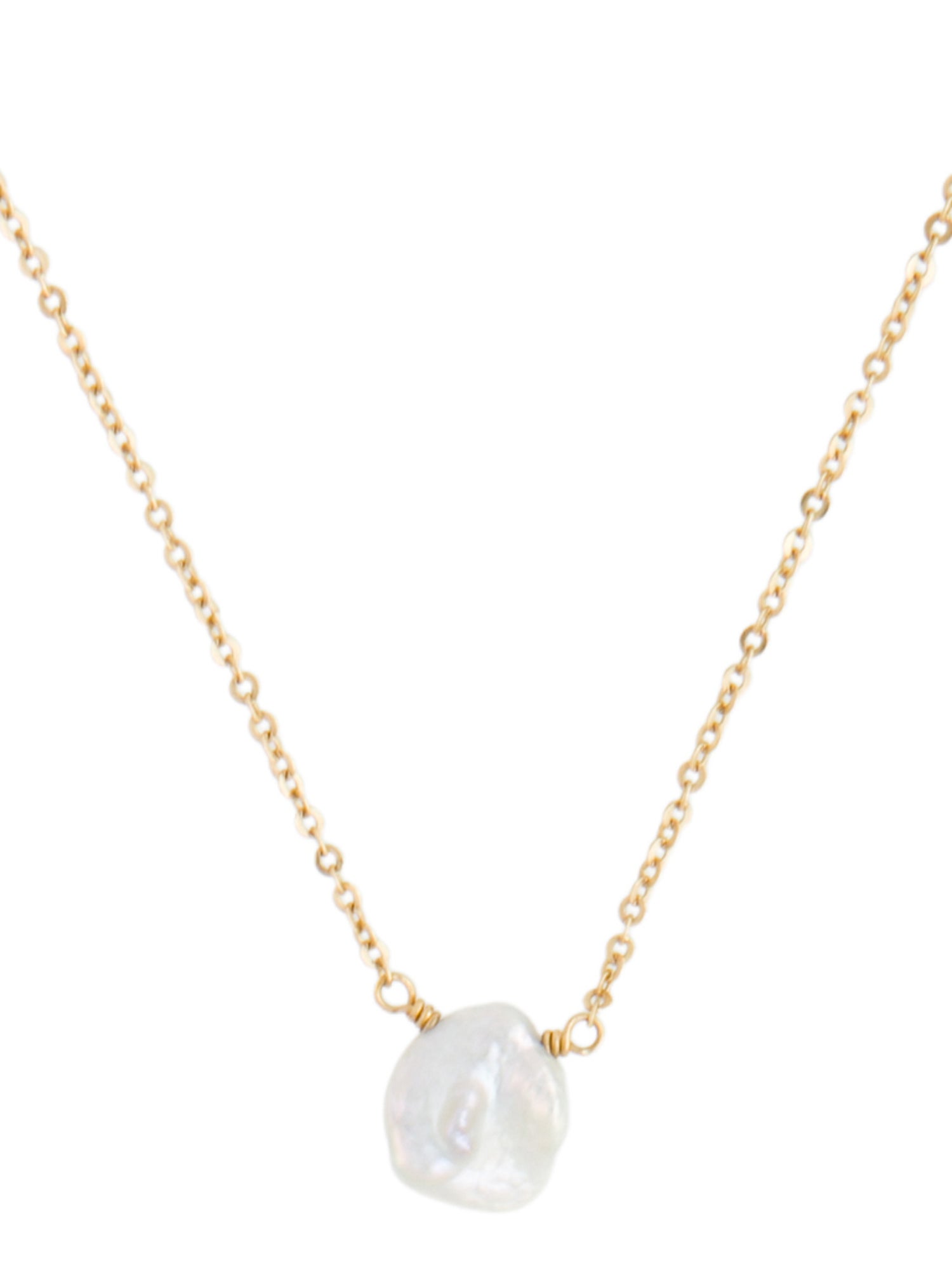 Necklace 14K Pearl Pendant