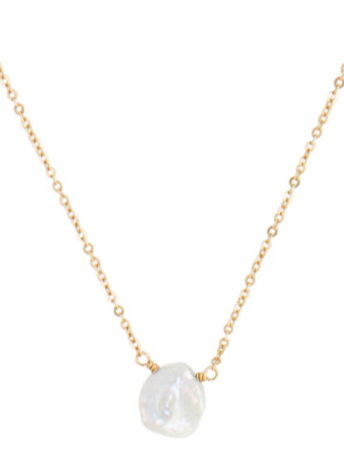 Necklace 14K Pearl Pendant Necklace