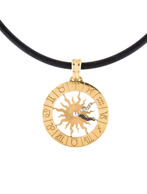 Necklace Donna Del Sol 18K Diamond Zodiac Pendant Necklace
