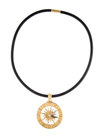 Necklace Donna Del Sol 18K Diamond Zodiac Pendant Necklace