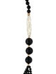 Necklace 14K Pearl & Onyx Multi Bead Strand Necklace