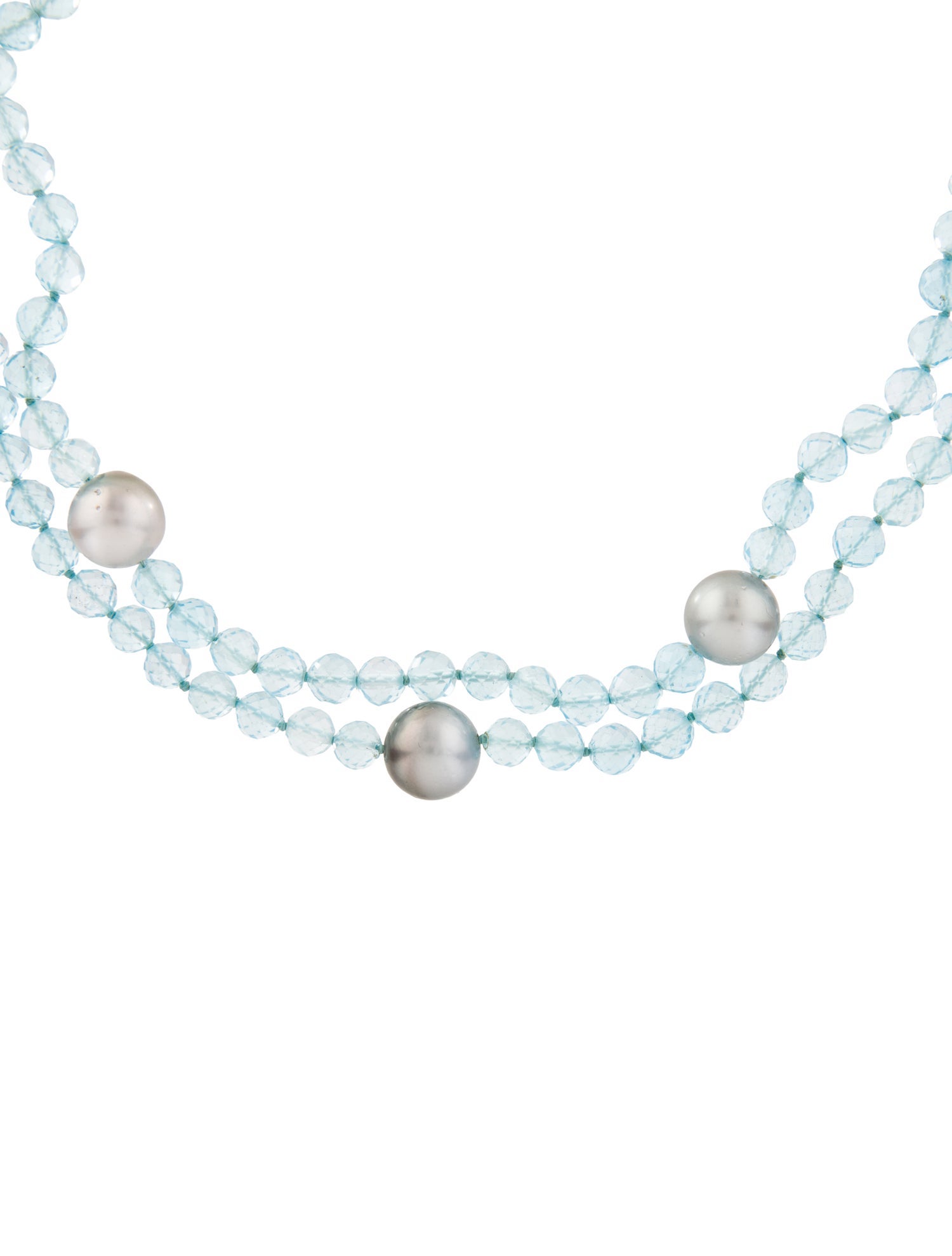 Necklace 14K Pearl & Topaz Bead