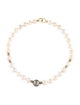 Necklace 14K Pearl & Diamond Station Necklace