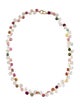 Necklace 14K Pearl & Tourmaline Bead Strand Necklace
