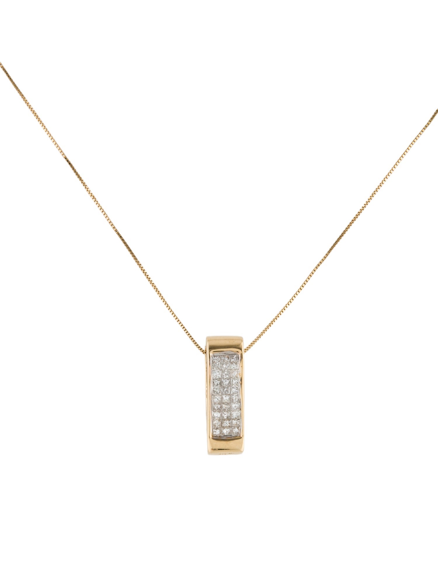 Necklace 14K Diamond Teardrop Pendant