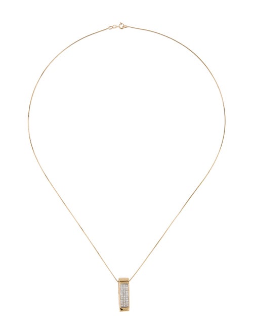 Necklace 14K Diamond Teardrop Pendant Necklace