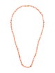 Necklace 14K Coral Bead Strand Necklace