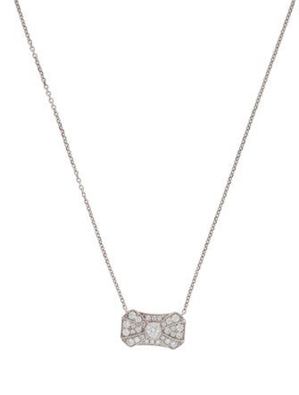Necklace 14K Diamond Bow Pendant Necklace