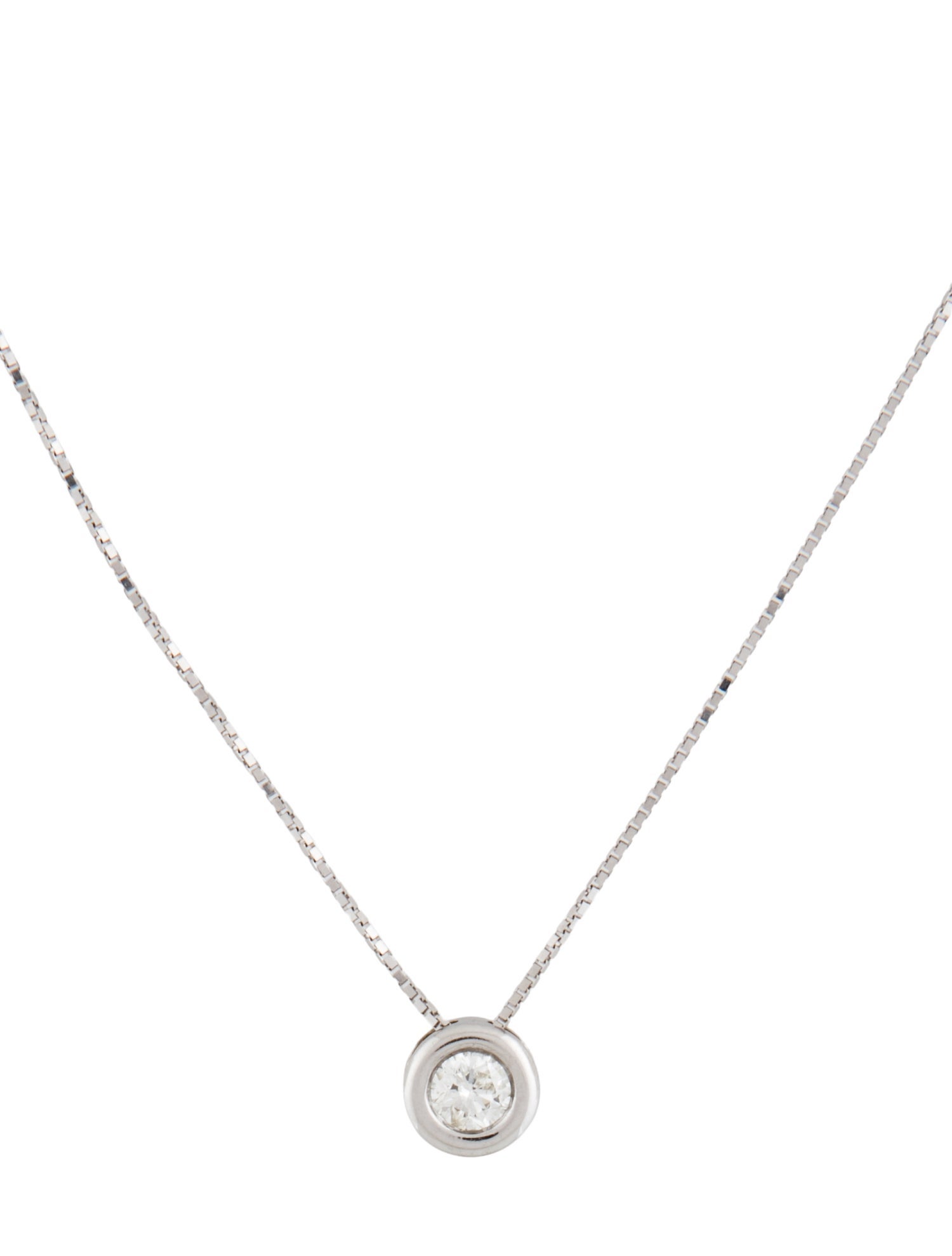 Necklace 14K Diamond Bezel Pendant