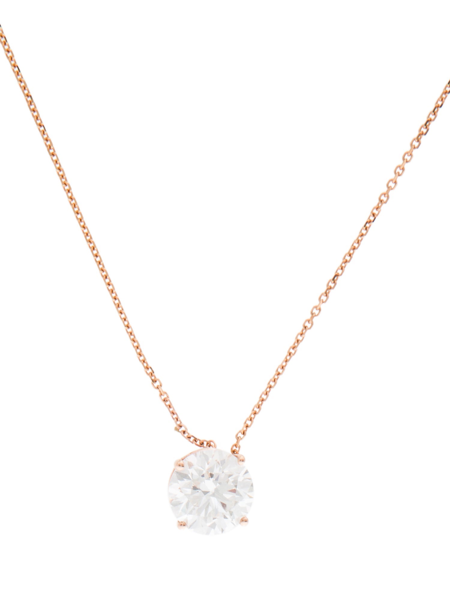 Necklace 14K 3.34ct Lab-Grown Diamond Pendant