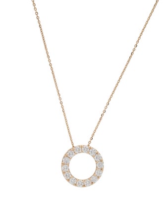 Necklace 14K 4.26ctw Lab-Grown Diamond Circle Pendant Necklace
