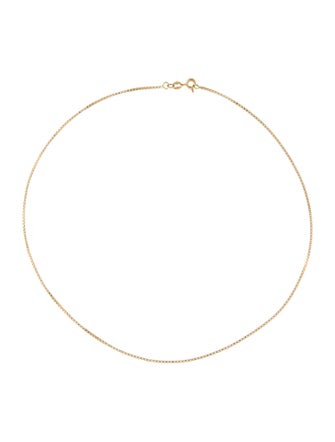 Necklace 14K Square Box Chain Necklace