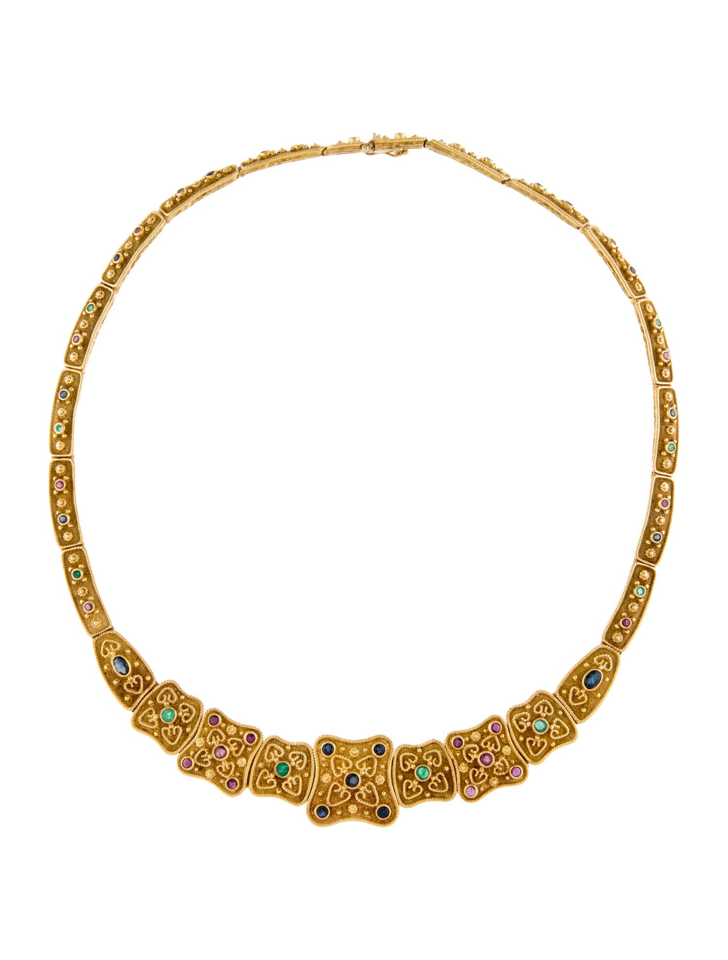 Necklace 18K Multistone Collar