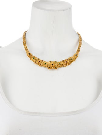 Necklace 18K Multistone Collar Necklace