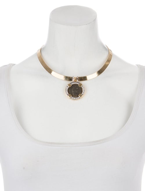 Necklace 14K Diamond & Coin Collar Necklace