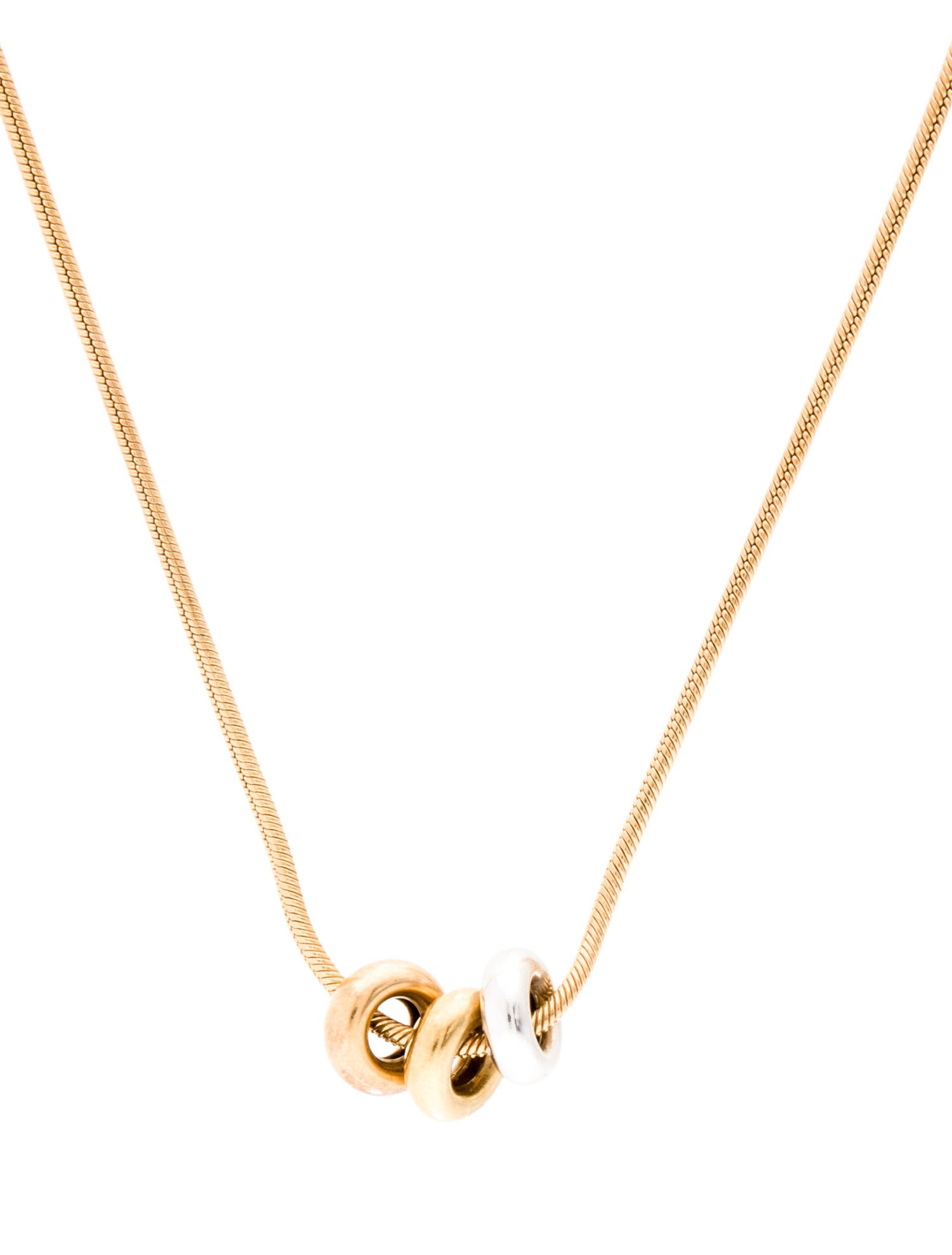 Necklace 18K Two-Tone Pendant