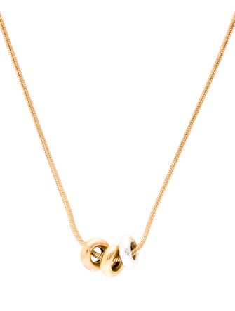 Necklace 18K Two-Tone Pendant Necklace