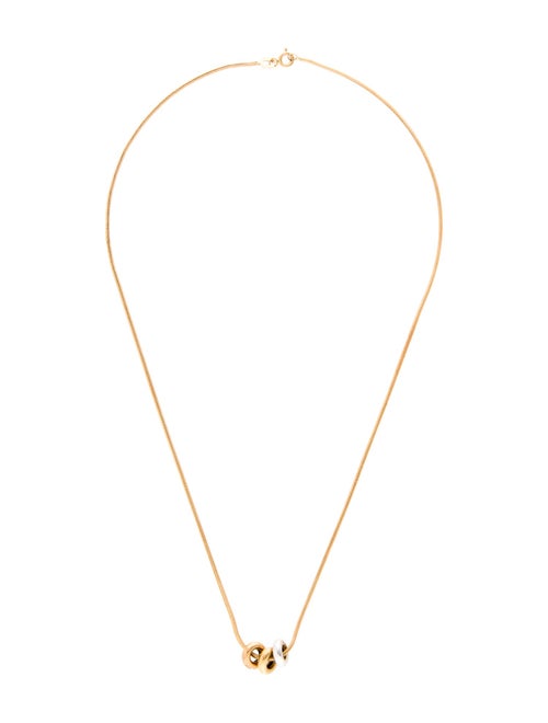 Necklace 18K Two-Tone Pendant Necklace