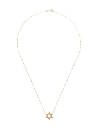 Necklace 14K Diamond Star of David Pendant Necklace