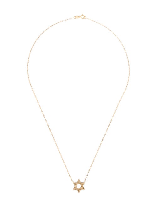 Necklace 14K Diamond Star of David Pendant Necklace