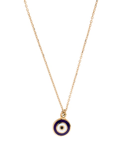 Necklace 14K Bullseye Pendant Necklace