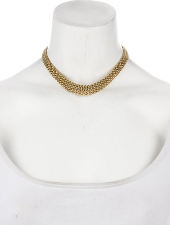Necklace 14K Woven Overlap Collar Necklace