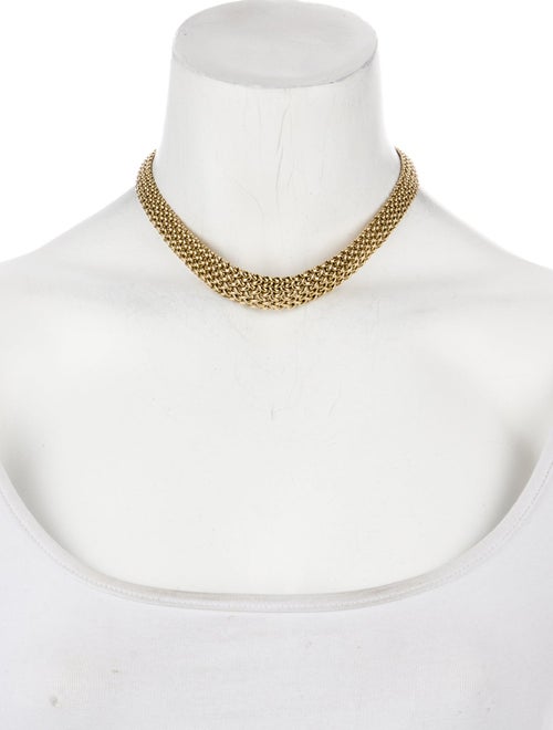 Necklace 14K Woven Overlap Collar Necklace