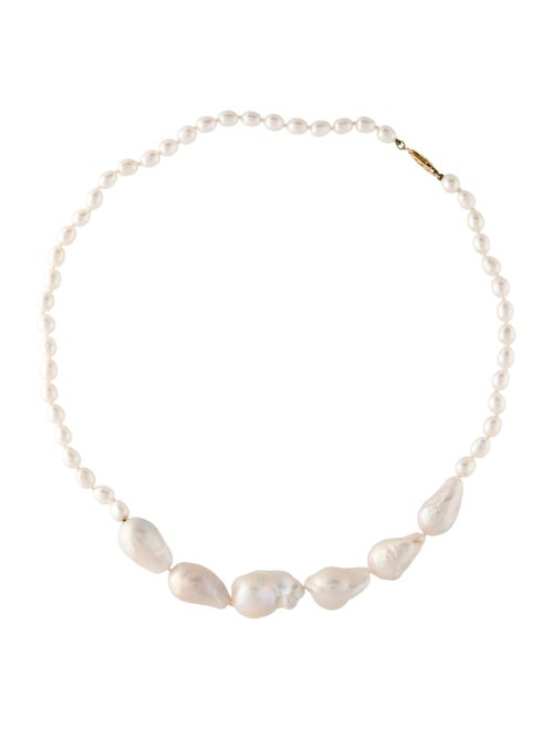 Necklace 14K Pearl Bead Strand Necklace