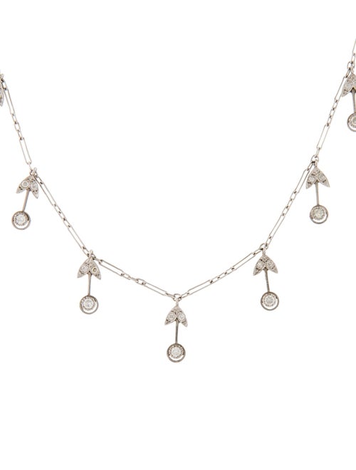 Necklace Platinum Diamond Arrow Station Necklace