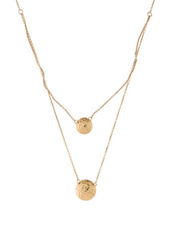 Necklace 14K Pendant Double Strand Necklace
