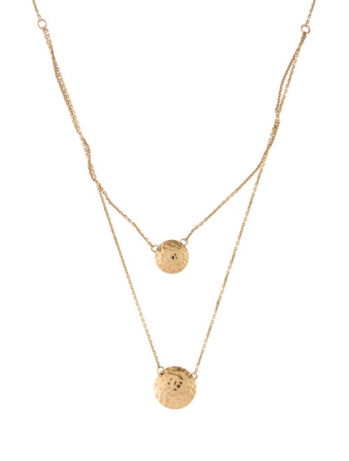 Necklace 14K Pendant Double Strand Necklace