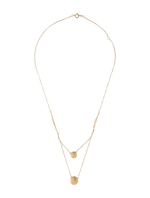 Necklace 14K Pendant Double Strand Necklace