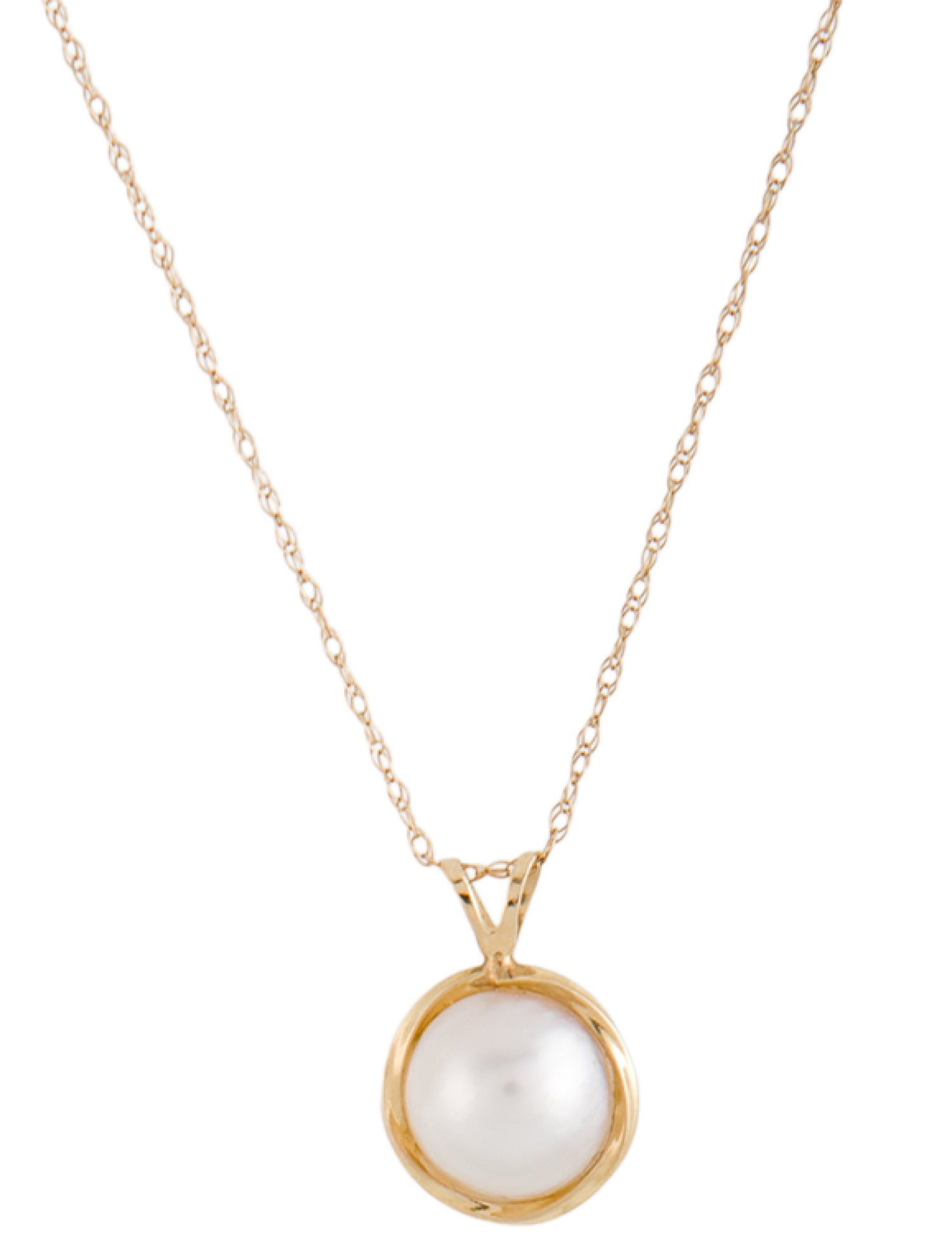 Necklace 14K Pearl Pendant