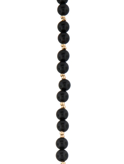 Necklace 14K Onyx Bead Strand Necklace