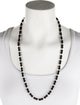 Necklace 14K Onyx Bead Strand Necklace