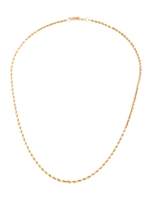 Necklace 14K Rope Chain Necklace