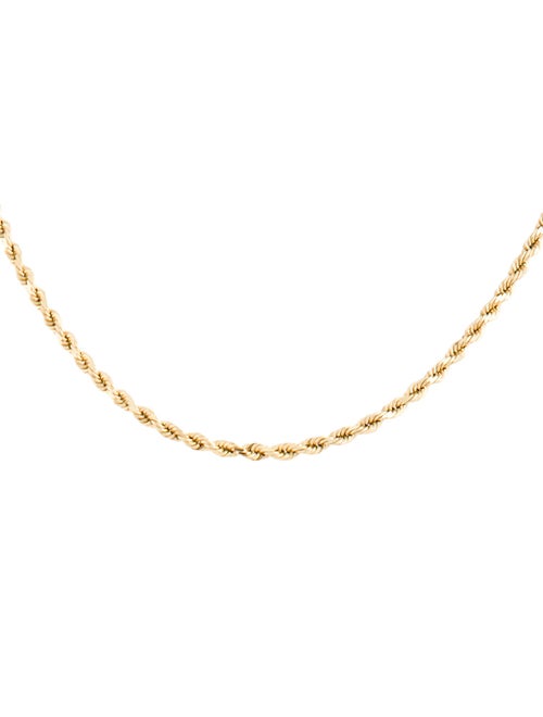 Necklace 14K Rope Chain Necklace