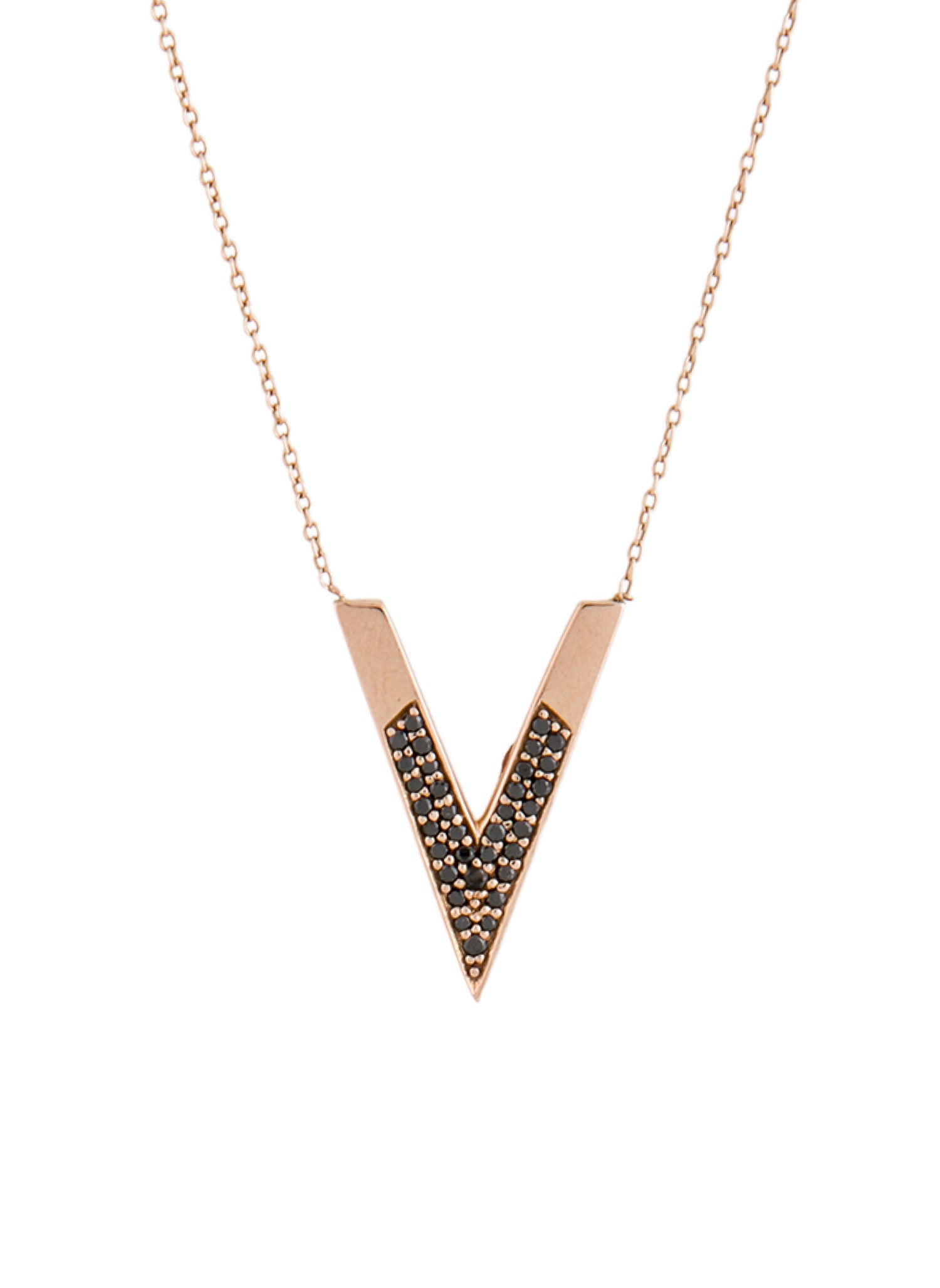 Necklace 14K Diamond Chevron Pendant