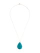 Necklace 14K Dyed Magnesite Pendant Necklace