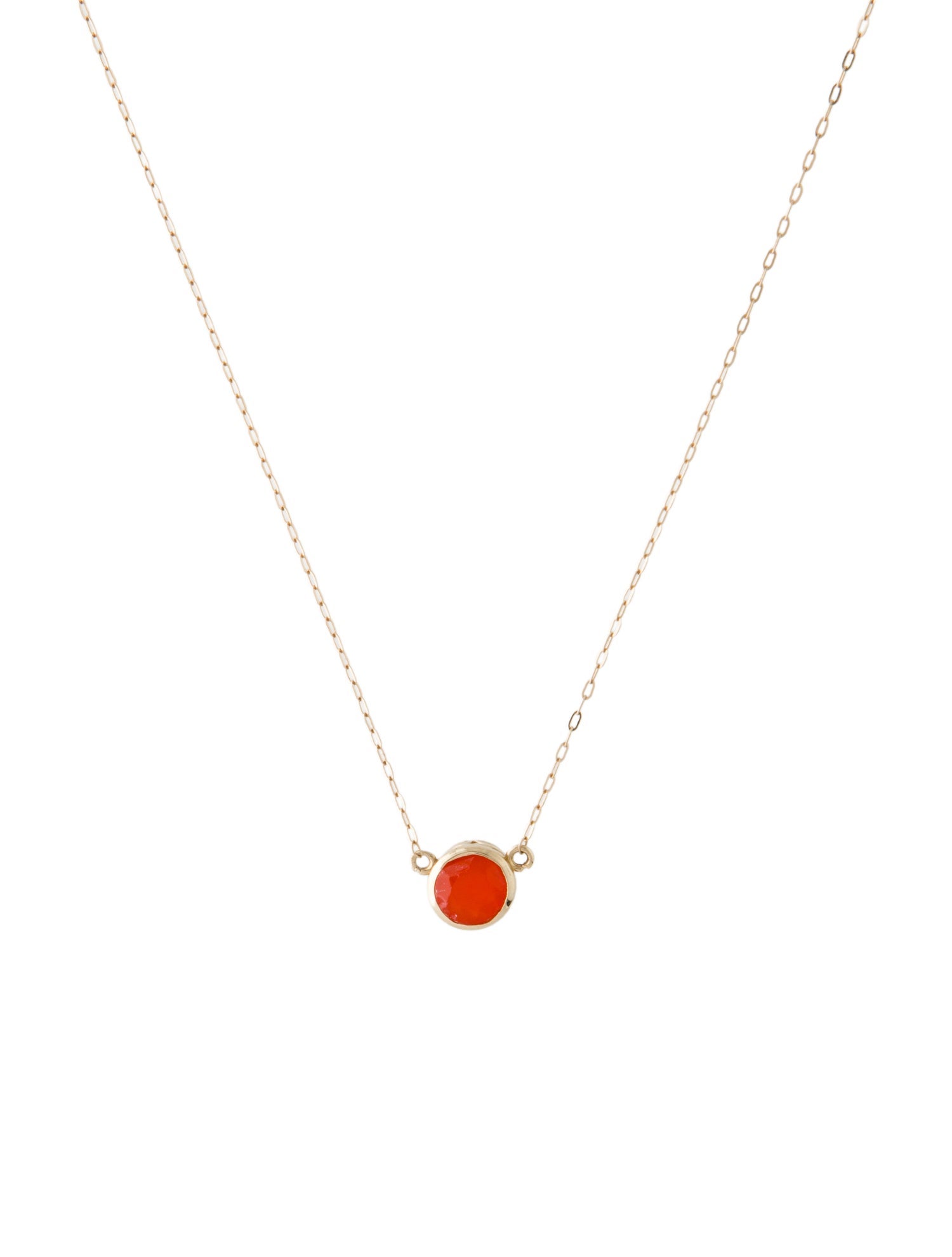 Necklace 14K Fire Opal Pendant