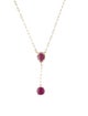 Necklace 14K 2.11ctw Ruby & Diamond Lavalier Necklace