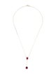 Necklace 14K 2.11ctw Ruby & Diamond Lavalier Necklace