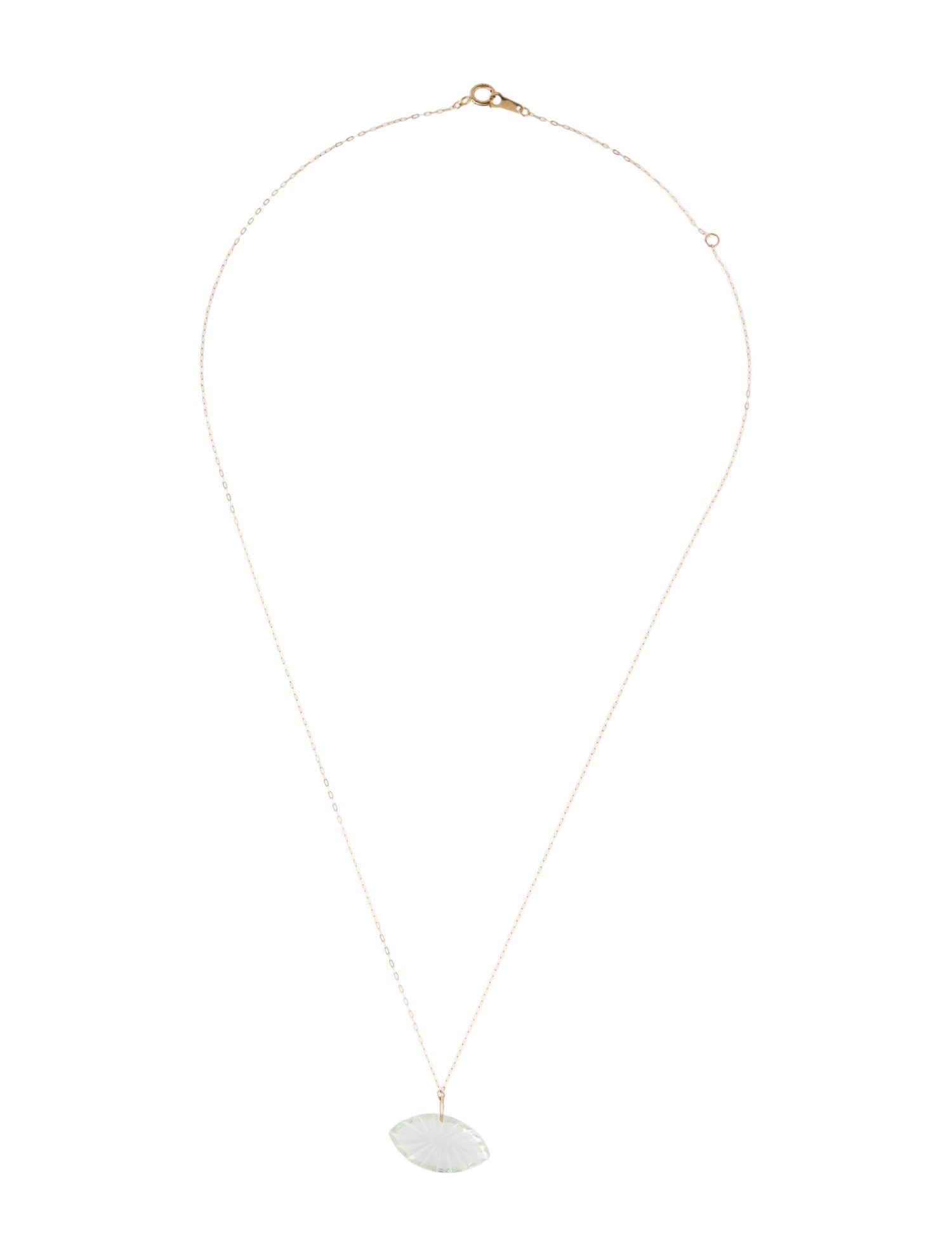 Necklace 14K Prasiolite Pendant Necklace