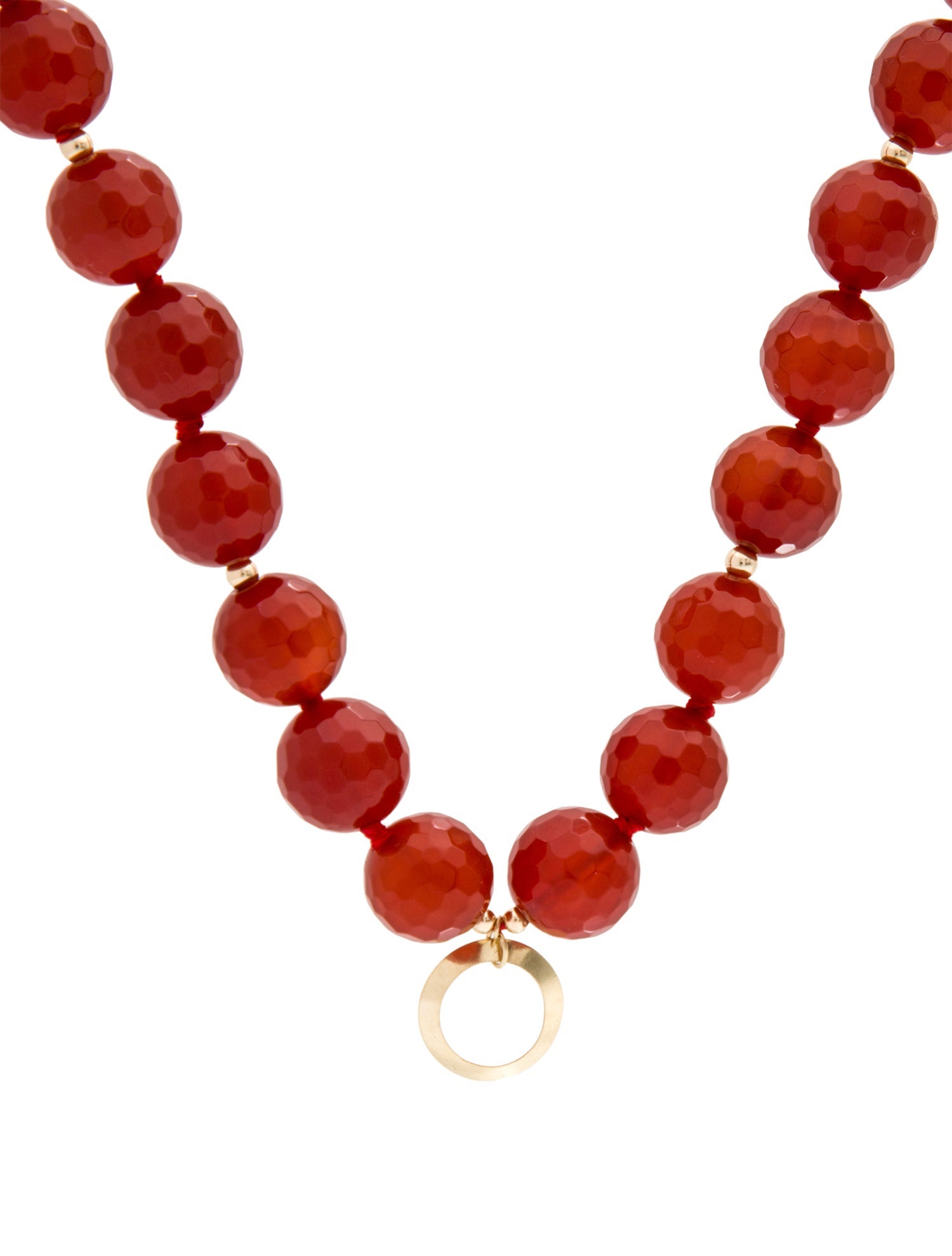 Necklace 14K Carnelian Pendant Necklace