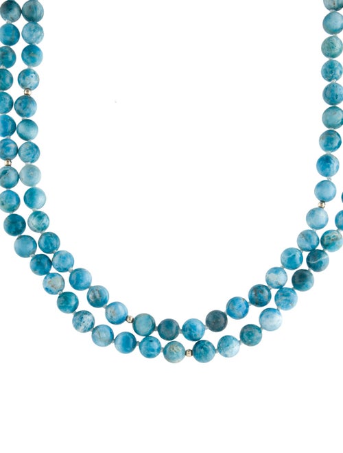 Necklace 14K Apatite Double Strand Bead Necklace