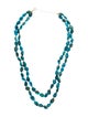 Necklace 14K Turquoise Double Strand Necklace