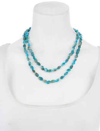 Necklace 14K Turquoise Double Strand Necklace